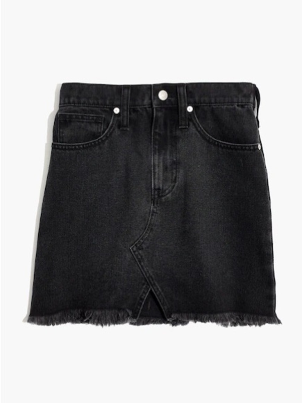 💕 MADEWELL rigid denim a line mini skirt in lunar wash cut out edition size 27